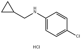 4-Chloro-N-(cyclopropylmethyl)aniline hydrochloride Struktur