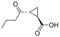 Cyclopropanecarboxylic acid, 2-(1-oxobutyl)-, trans- (9CI) Struktur