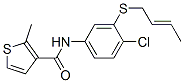 N-[3-[(E)-but-2-enyl]sulfanyl-4-chloro-phenyl]-2-methyl-thiophene-3-ca rboxamide Struktur