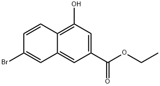 2-Naphthalenecarboxylic acid, 7-broMo-4-hydroxy-, ethyl ester Struktur