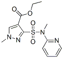 ethyl 1-methyl-3-(methyl-pyridin-2-yl-sulfamoyl)pyrazole-4-carboxylate Struktur