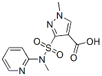 1-methyl-3-(methyl-pyridin-2-yl-sulfamoyl)pyrazole-4-carboxylic acid Struktur