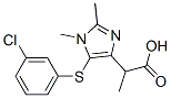 2-[5-(3-chlorophenyl)sulfanyl-1,2-dimethyl-imidazol-4-yl]propanoic aci d Struktur