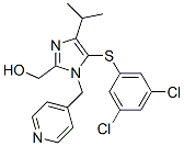 {5-[(3,5-DICHLOROPHENYL)SULFANYL]-4-ISOPROPYL-1-(PYRIDIN-4-YLMETHYL)IMIDAZOL-2-YL}METHANOL Struktur