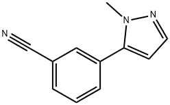 3-(1-methyl-1h-pyrazol-5-yl)benzonitrile Struktur