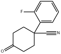 4-CYANO-4-(2-FLUOROPHENYL)CYCLOHEXANONE Struktur