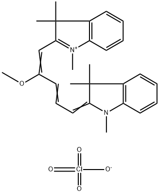 2-[(1Z,3E)-2-METHOXY-5-(1,3,3-TRIMETHYL-1,3-DIHYDRO-2H-INDOL-2-YLIDENE)-1,3-PENTADIENYL]-1,3,3-TRIMETHYL-3H-INDOLIUM PERCHLORATE Struktur