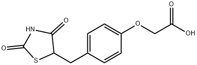 Acetic acid, 2-[4-[(2,4-dioxo-5-thiazolidinyl)methyl]phenoxy]- Struktur