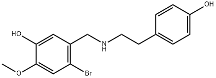 4-broMo-5-((4-hydroxyphenethylaMino)Methyl)-2-Methoxyphenol Struktur