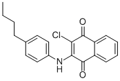 2-(4-BUTYLANILINO)-3-CHLORONAPHTHOQUINONE Struktur