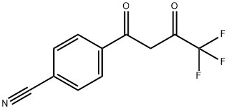 4-(4,4,4-trifluoro-3-oxobutanoyl)benzonitrile Struktur