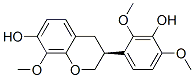 [S,(-)]-3,4-Dihydro-3-(3-hydroxy-2,4-dimethoxyphenyl)-8-methoxy-2H-1-benzopyran-7-ol Struktur