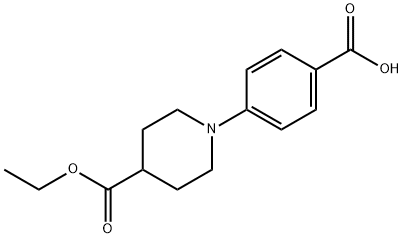 4-[4-(ETHOXYCARBONYL)PIPERIDIN-1-YL]BENZOIC ACID Struktur