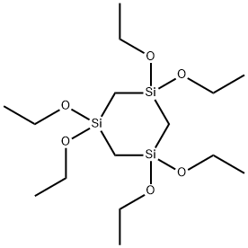 1,1,3,3,5,5-hexaethoxy-1,3,5-trisilacyclohexane Struktur