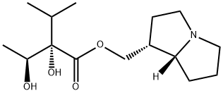 (2S,3S)-2,3-Dihydroxy-2-isopropylbutanoic acid [(1R,7aR)-hexahydro-1H-pyrrolizin-1-yl]methyl ester Struktur