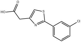 2-(3-CHLOROPHENYL)-1,3-THIAZOL-4-YL]ACETIC ACID Struktur