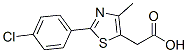 2-(p-Chlorophenyl)-4-methyl-5-thiazoleacetic acid Struktur