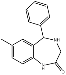 7-METHYL-5-PHENYL-1,3,4,5-TETRAHYDRO-2H-1,4-BENZODIAZEPIN-2-ONE Struktur