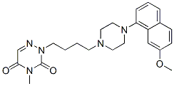 4-Methyl-2-(4-(4-(7-methoxynaphtalene-1-yl)piperazinyl)butyl)-3,5-dioxo-(2H,4H)-1,2,4-triazine Struktur