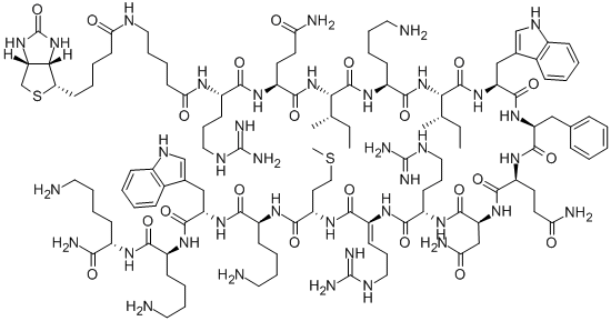 BIOTINYL-5-AMINOPENTANOYL-ANTENNAPEDIA HOMEOBOX (43-58) AMIDE Struktur