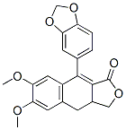 (+)-9-(1,3-Benzodioxol-5-yl)-3a,4-dihydro-6,7-dimethoxynaphtho[2,3-c]furan-1(3H)-one Struktur