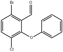 6-bromo-3-chloro-2-phenoxybenzaldehyde Struktur