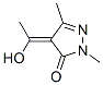 3H-Pyrazol-3-one, 2,4-dihydro-4-(1-hydroxyethylidene)-2,5-dimethyl-, (4Z)- Struktur