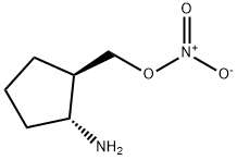 Cyclopentanemethanol, 2-amino-, nitrate (ester), trans- (9CI) Struktur