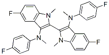 5,5'-DIFLUORO-N3,N3'-BIS(4-FLUOROPHENYL)-N3,N3',1,1'-TETRAMETHYL-1H,1'H-2,2'-BIINDOLE-3,3'-DIAMINE Struktur