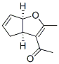 Ethanone, 1-(3a,6a-dihydro-2-methyl-4H-cyclopenta[b]furan-3-yl)-, cis- (9CI) Struktur