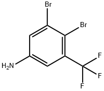 3,4-Dibromo-5-(trifluoromethyl)aniline Struktur