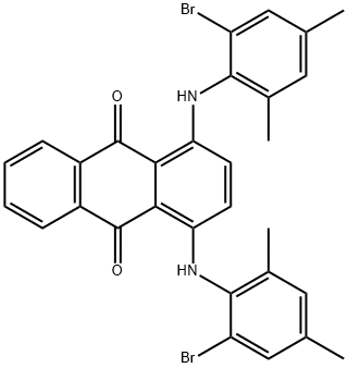 1,4-bis[(2-bromo-4,6-dimethylphenyl)amino]anthraquinone Struktur