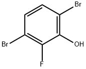 3,6-Dibromo-2-fluorophenol 結構式