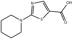 2-piperidino-1,3-thiazole-5-carboxylic acid Struktur