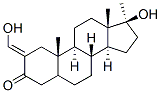 17beta-hydroxy-2-(hydroxymethylene)-17-methylandrostan-3-one Struktur