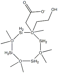 (ACETOXYETHYL)HEPTAMETHYLCYCLOTETRASILOXANE Struktur