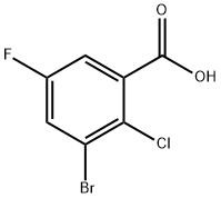 3-Bromo-2-chloro-5-fluorobenzoic acid Struktur