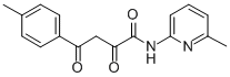 Benzenebutanamide, alpha,gamma-dioxo-4-methyl-N-(6-methyl-2-pyridinyl) - Struktur