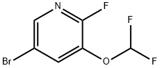 5-Bromo-3-difluoromethoxy-2-fluoropyridine Struktur