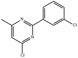 4-CHLORO-2-(3-CHLOROPHENYL)-6-METHYLPYRIMIDINE Struktur