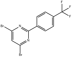 4,6-DIBROMO-2-[4-(TRIFLUOROMETHYL)PHENYL]PYRIMIDINE Struktur