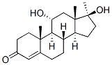 11alpha,17beta-dihydroxy-17-methylandrost-4-en-3-one Struktur