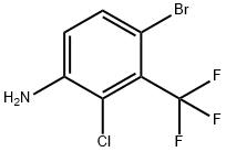 4-bromo-2-chloro-3-(trifluoromethyl)aniline Struktur