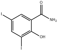 3,5-Diiodo-2-hydroxybenzamide Struktur