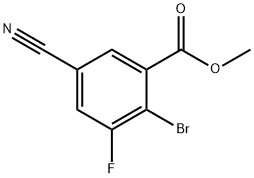 Methyl 2-bromo-5-cyano-3-fluorobenzoate Struktur