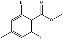 Methyl 2-Bromo-6-Fluoro-4-Methylbenzote Struktur