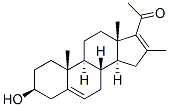 3beta-hydroxy-16-methylpregna-5,16-dien-20-one Struktur