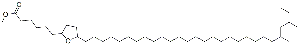 5-(24,26-Dimethyloctacosyl)tetrahydro-2-furanhexanoic acid methyl ester Struktur