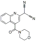 2-[4-(morpholine-4-carbonyl)quinolin-2-yl]propanedinitrile Struktur