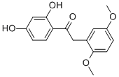 1-(2,4-Dihydroxyphenyl)-2-(2,5-dimethoxyphenyl)ethanone Struktur